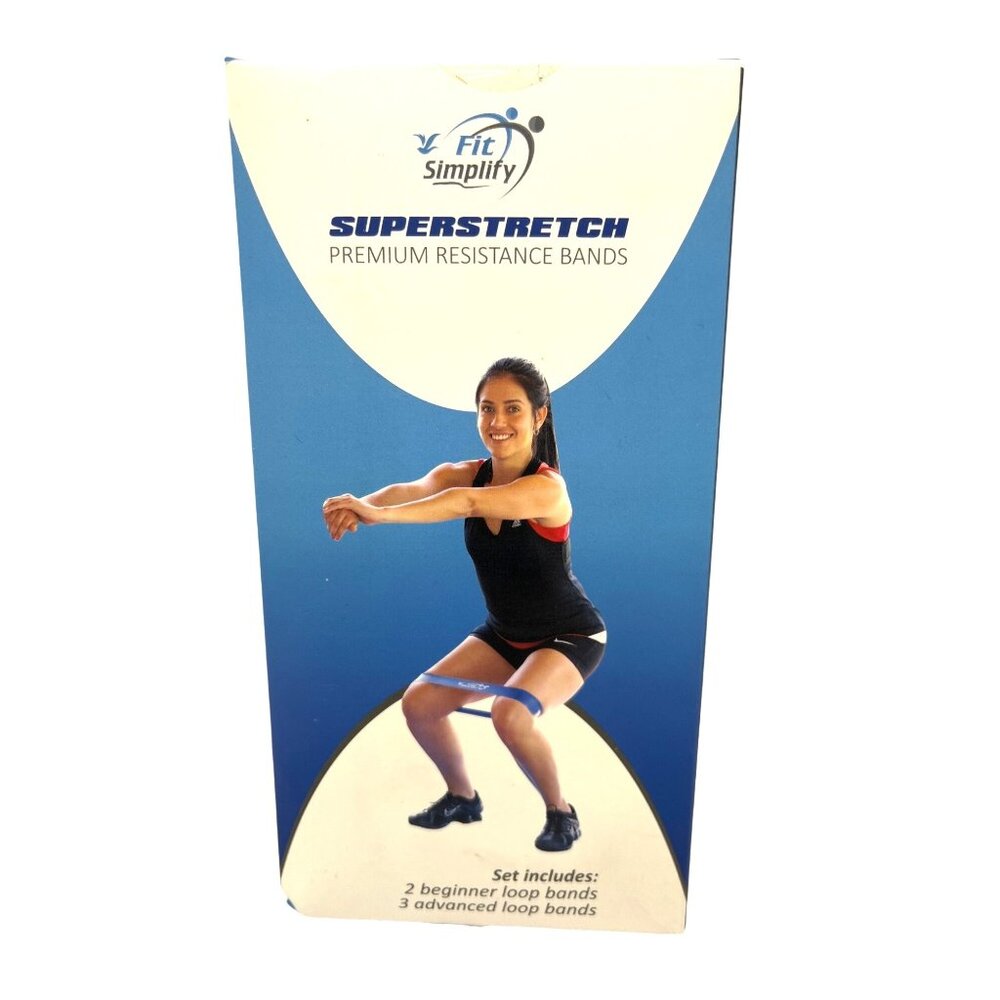 Premium Resistance Bands Set/ 2 Beginner Loop Bands & 3 Advanced Loop Bands 71h